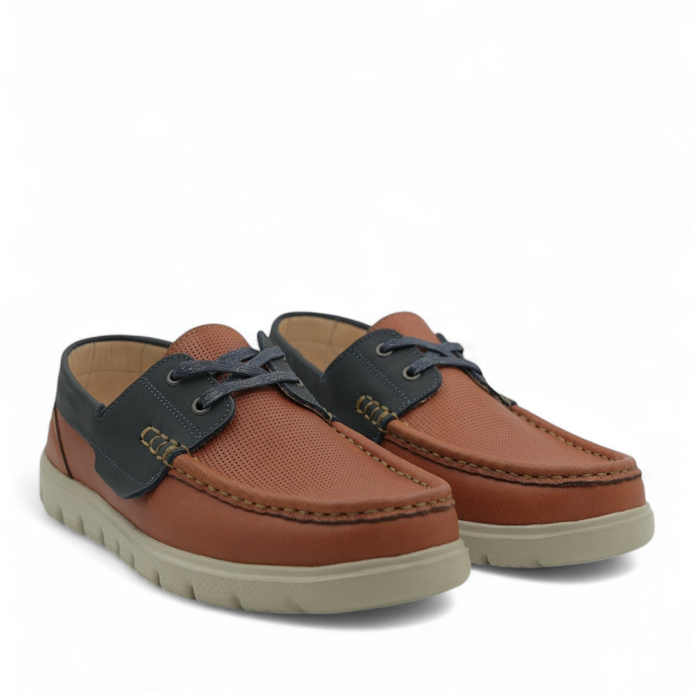 Mocasin Hansel Miel/Azul
