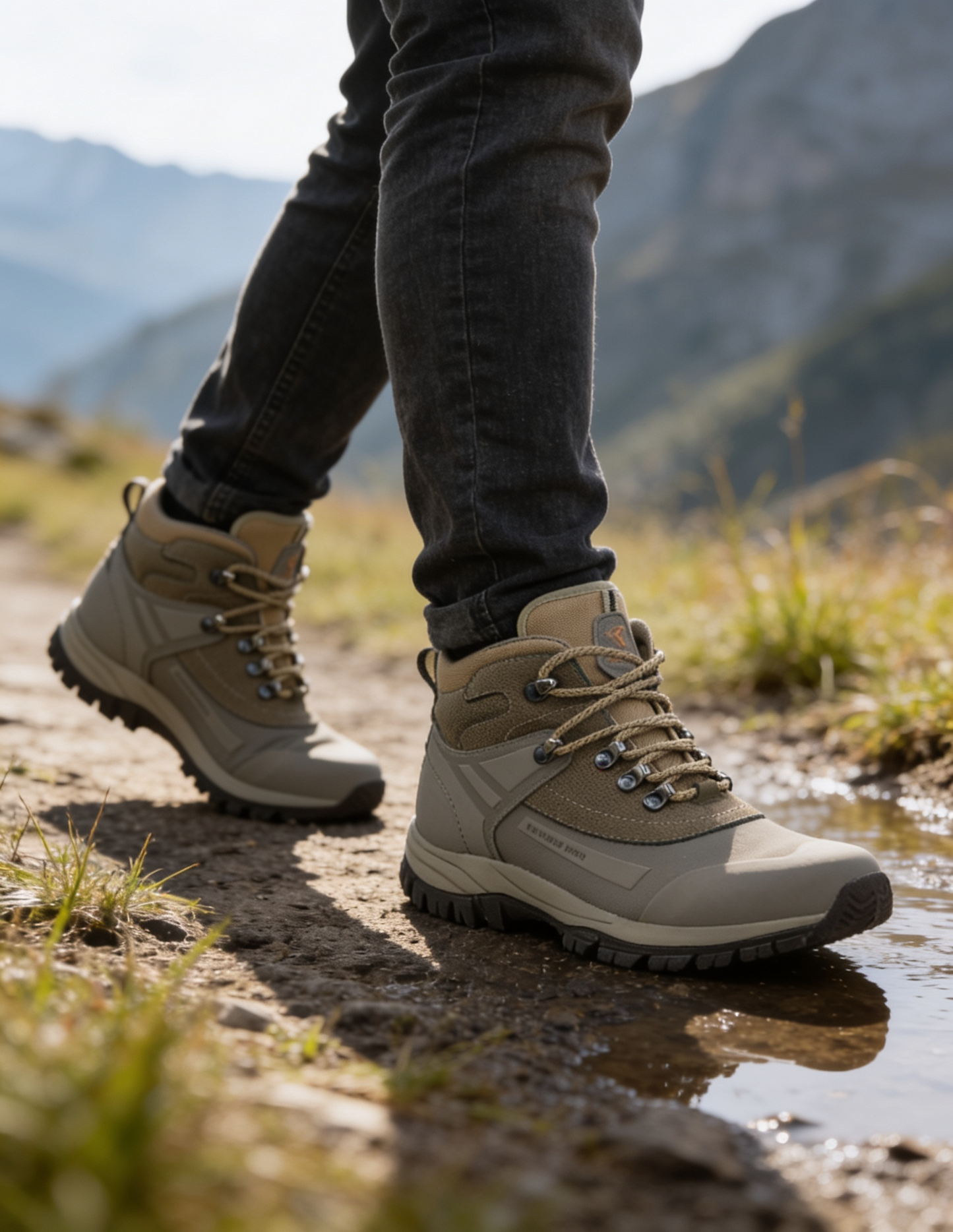 Bota Biker Walking Beige
