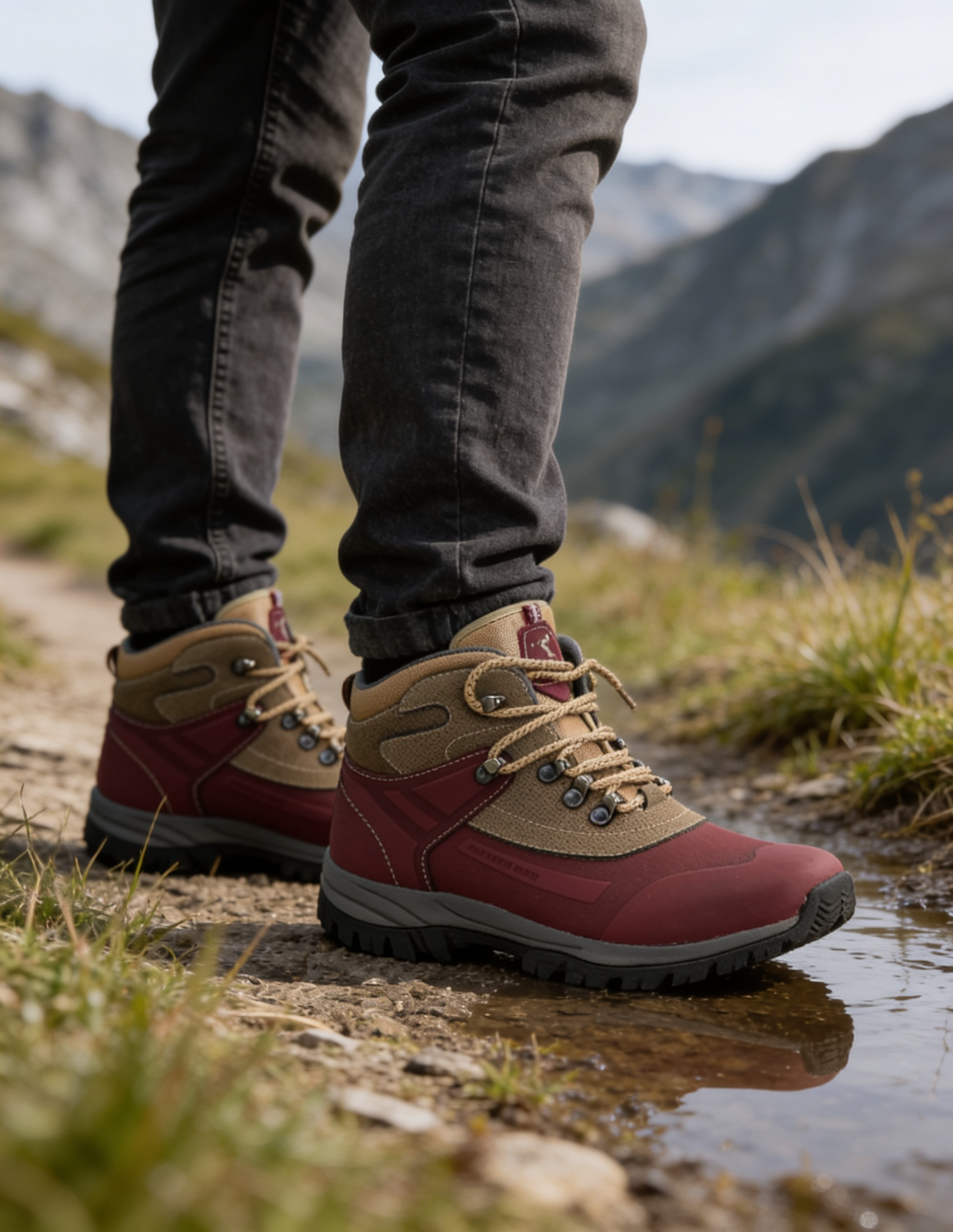 Bota Biker Walking Rojo